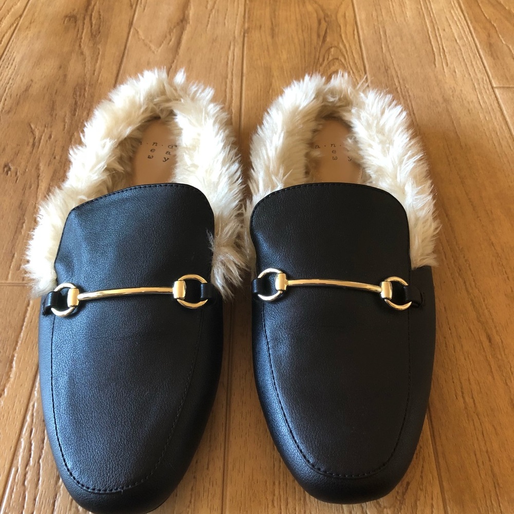 Faux Fur Mules